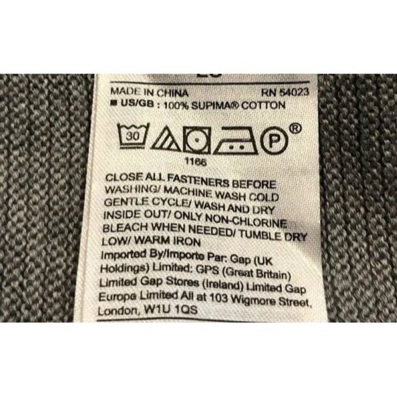 Banana Republic Men's Tipped Supima Cotton Button Cardigan Large Med Grey Pocket - Picture 11 of 11